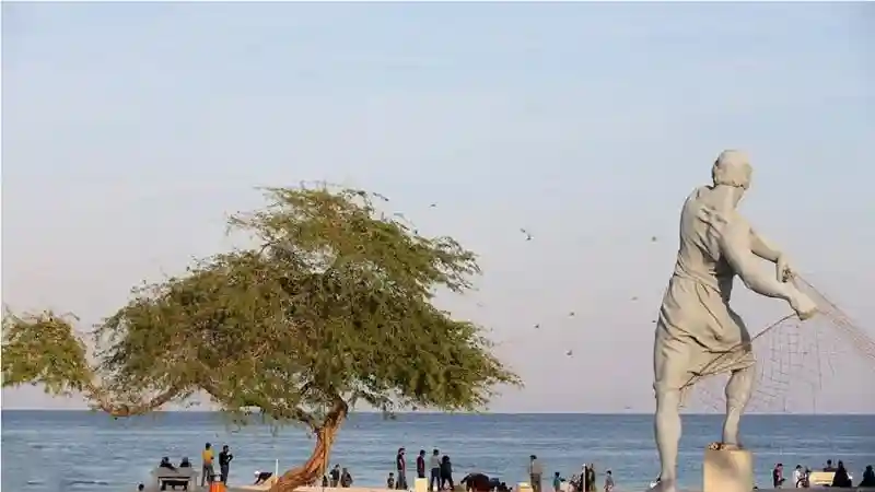 ساحل مرد ماهیگیر در کیش