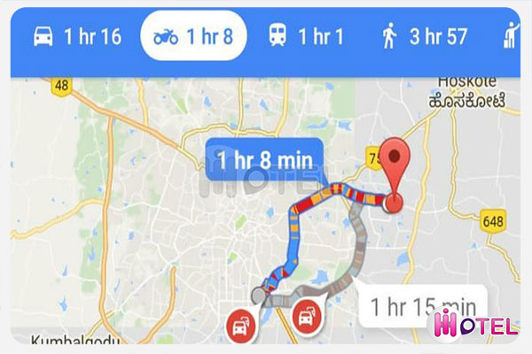 گوگل مپ برای تایید مقصد